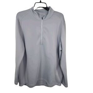 Short Par 4 Mens Shirt Large Gray Long Sleeve Half Zip Pullover Golf Activewear